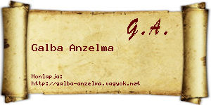 Galba Anzelma névjegykártya